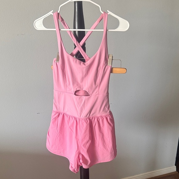 Pants - Athletic Bubblegum Pink Romper